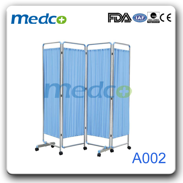 Movable Medical Stainless Steel Furniture, Hospital Bed Folding Ward Screen