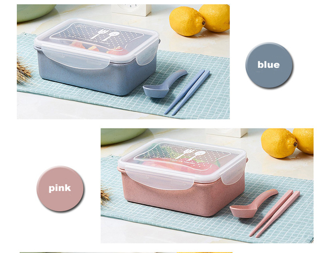 Wheat Straw Fiber Lunch Box Thermal Insulated Picnic Food Container