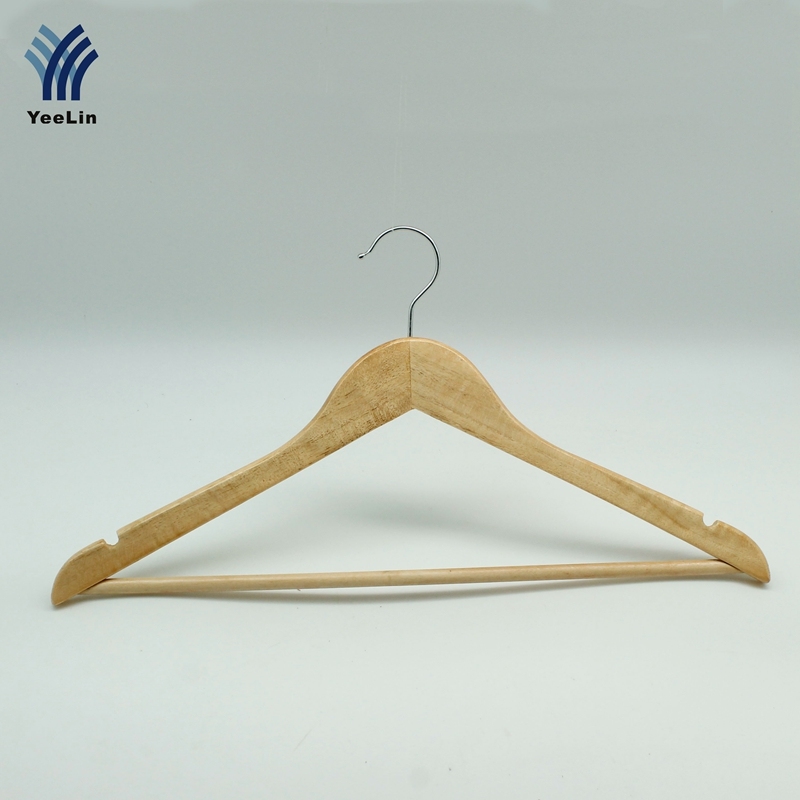 High Quality Wood Shirt Hanger for Display, Customized Hangers Are Welcome (YLWD6612W-NTL1)