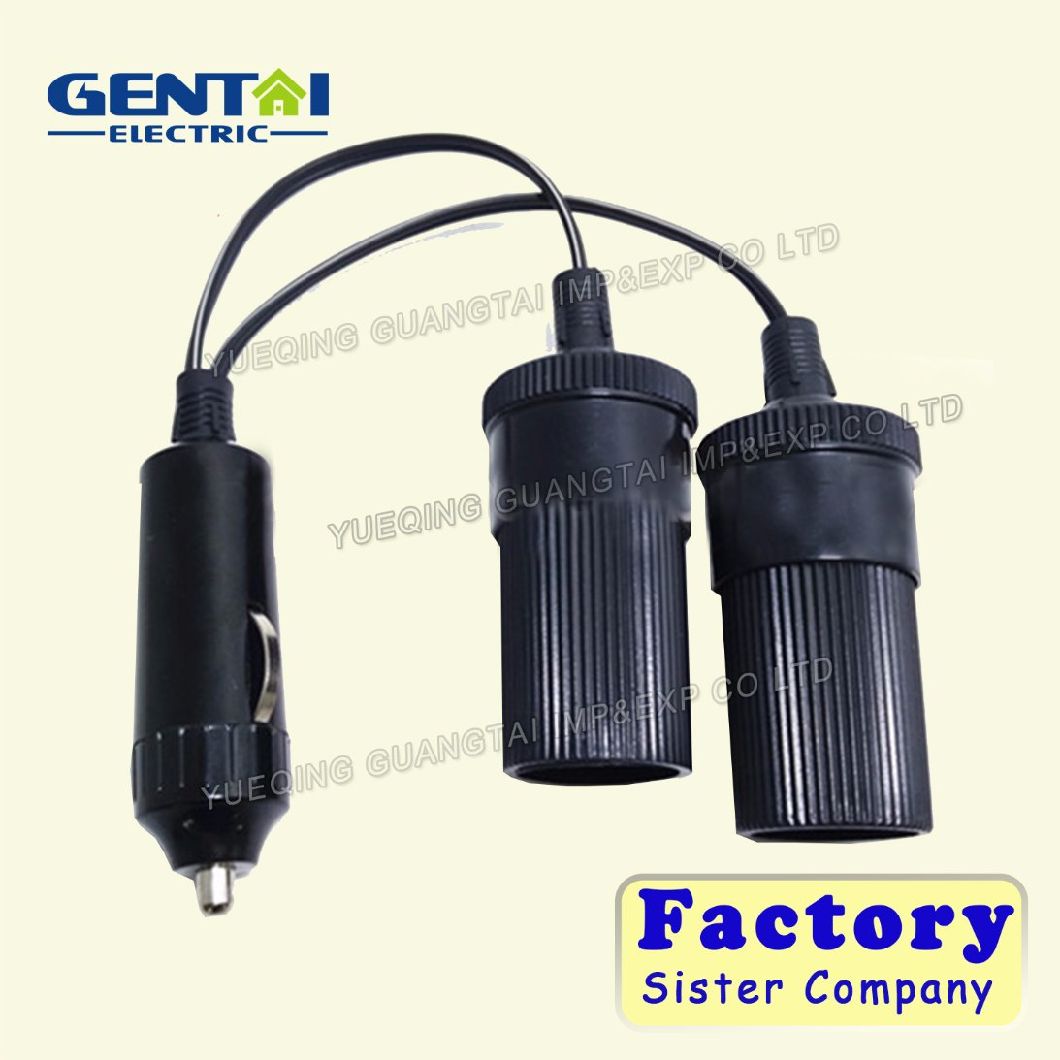 Car Cigarette Lighter Extension Cable Power Socket Adapter