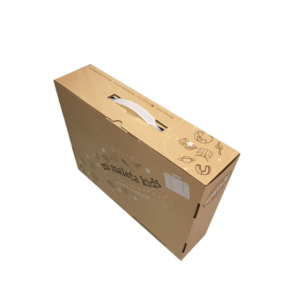 Packaging Cardboard Corrugate Paper Carton Box Package Empty Boxes with Handle