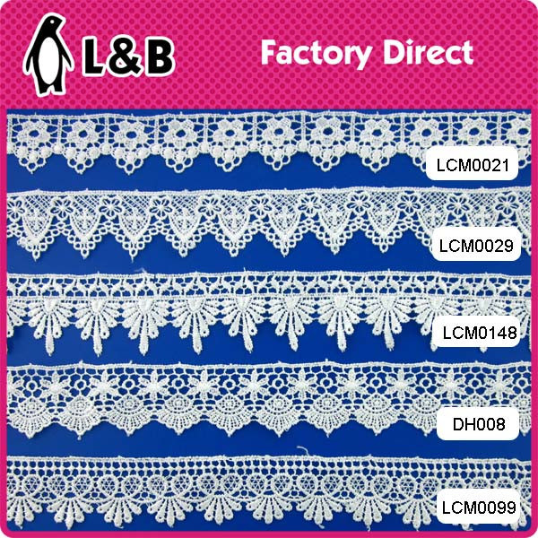 3.5cm Stock Design Embroidery Polyester Chemical Lace