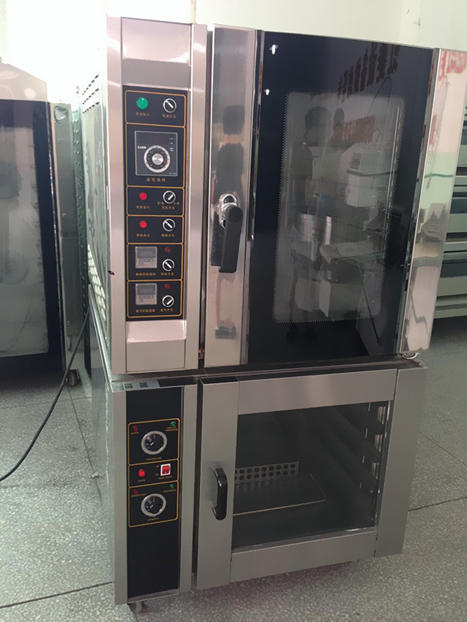 Hongling 5 Trays Gas Hot Air Convection Oven with Proofer