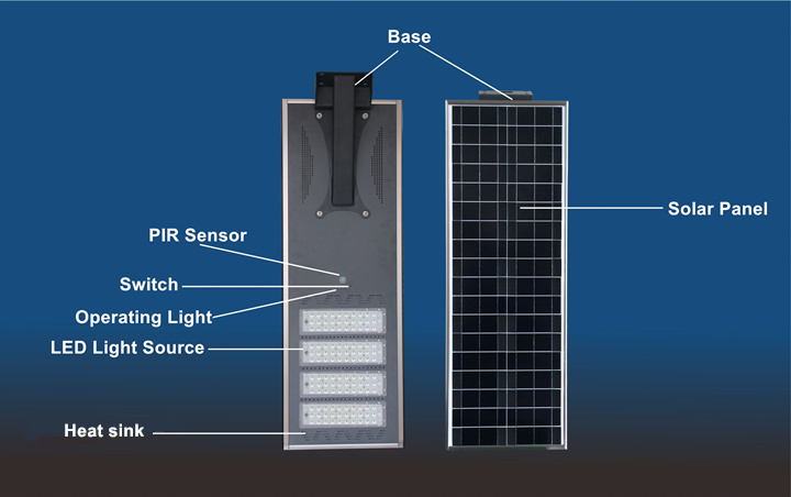 70W Integrated Solar Garden Light with Remote Control (King Kong Series)