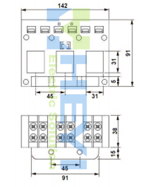 Heyi DIN-Rail Type China Manufacture 3 Phase Sct 2851b Three Phase Current Transformers Switchboard