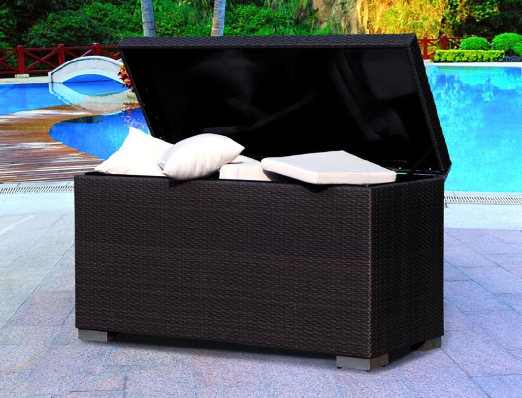 Aluminum Frame Adjustable Outdoor Rattan Cushion Storage Box (TG-5033)