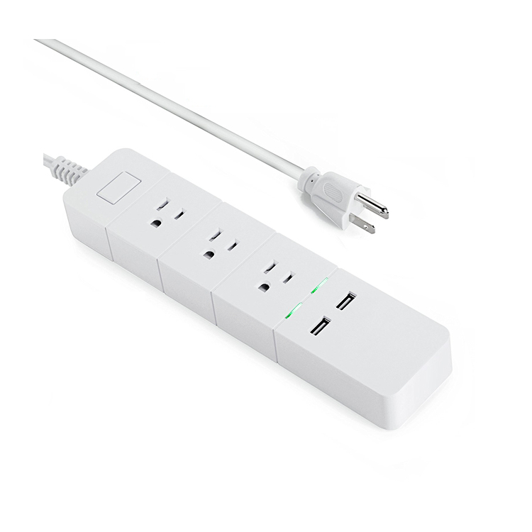 WiFi Smart Power Strip Socket Smart Home Power Strip with 5 Outlets Work with Alexa Remote Controlled Power Strip