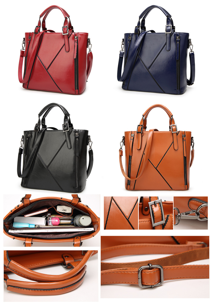 Elegant Fashion Design Lady PU Leather Handbag Sling Tote Bag