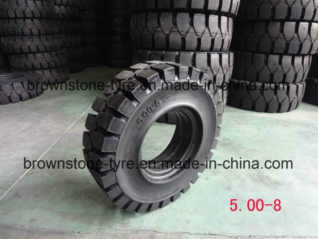 Solid Forklift Tyre, Pneumatic Forklift Tyre (2.00-8, 4.00-8, 5.00-8, 7.00-12, 7.50-15, 27*10-12)