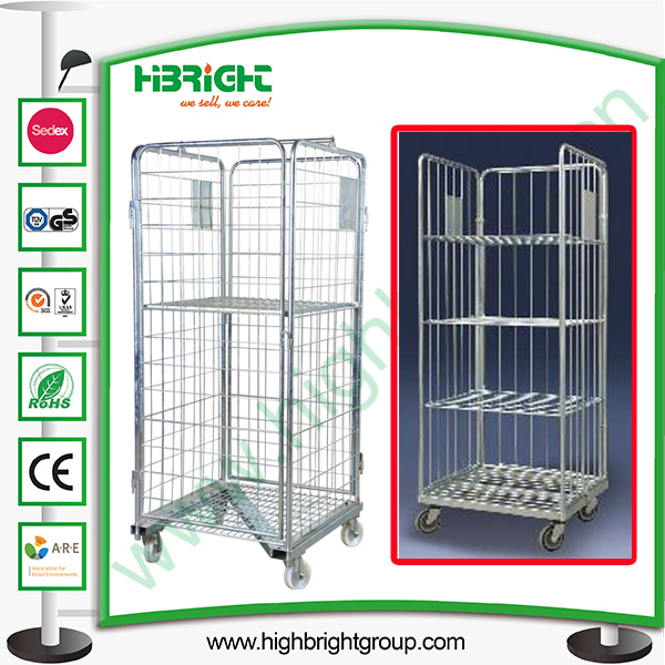 Warehouse Roll Storarge Cage Container Trolley Cart