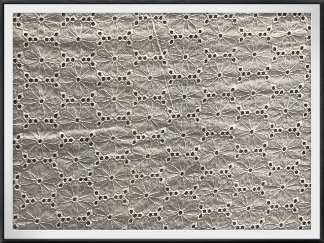 Cotton Fabric Cotton Eyelet Lace for Dress
