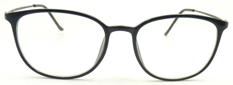 R17027 Big Frame Glasses, Metal Temple Reading Glasses