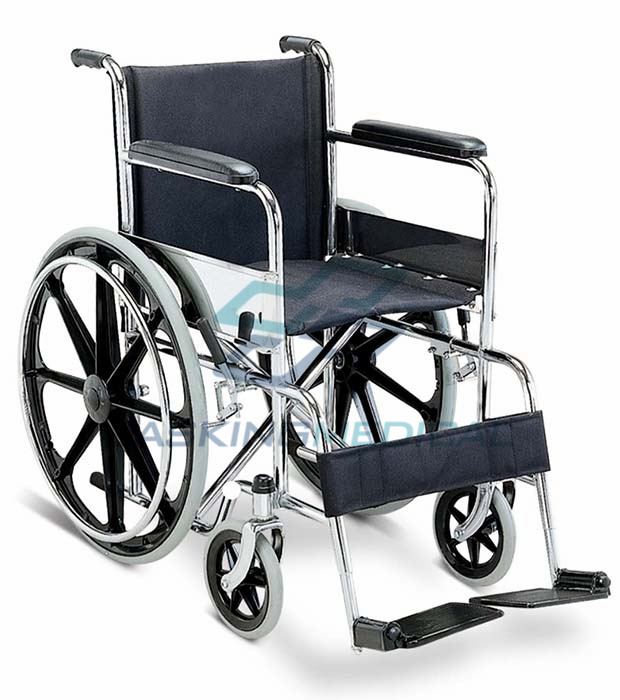 Chromed Steel Frame Manual Wheelchair (JX-719B)