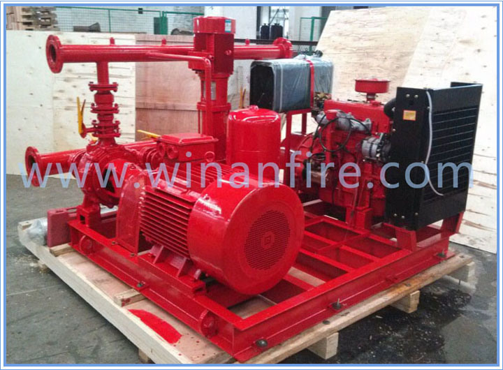 End Suction Fire Water Pump with Diesel Engine Electric Motor