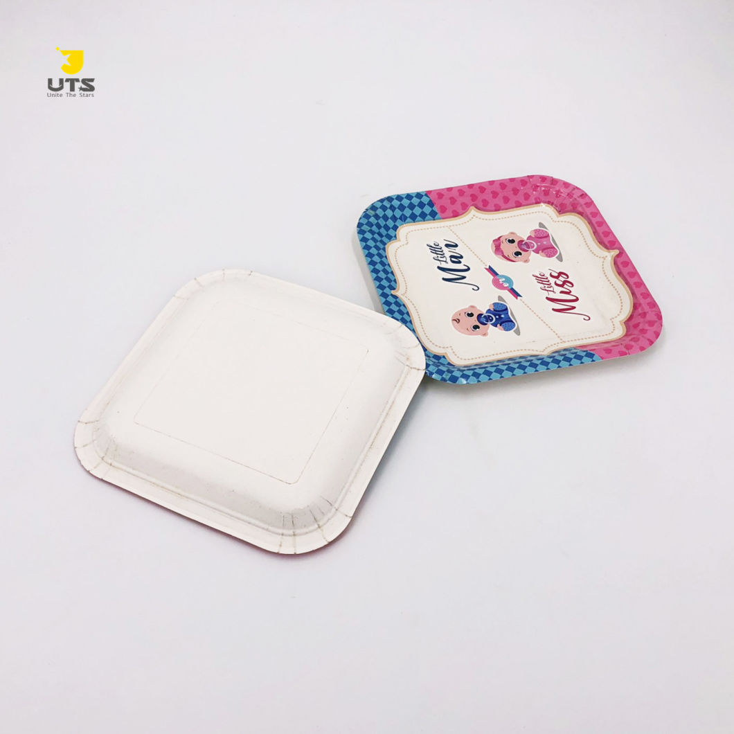 Custom Biodegradable Food Grade Paper Food Plates