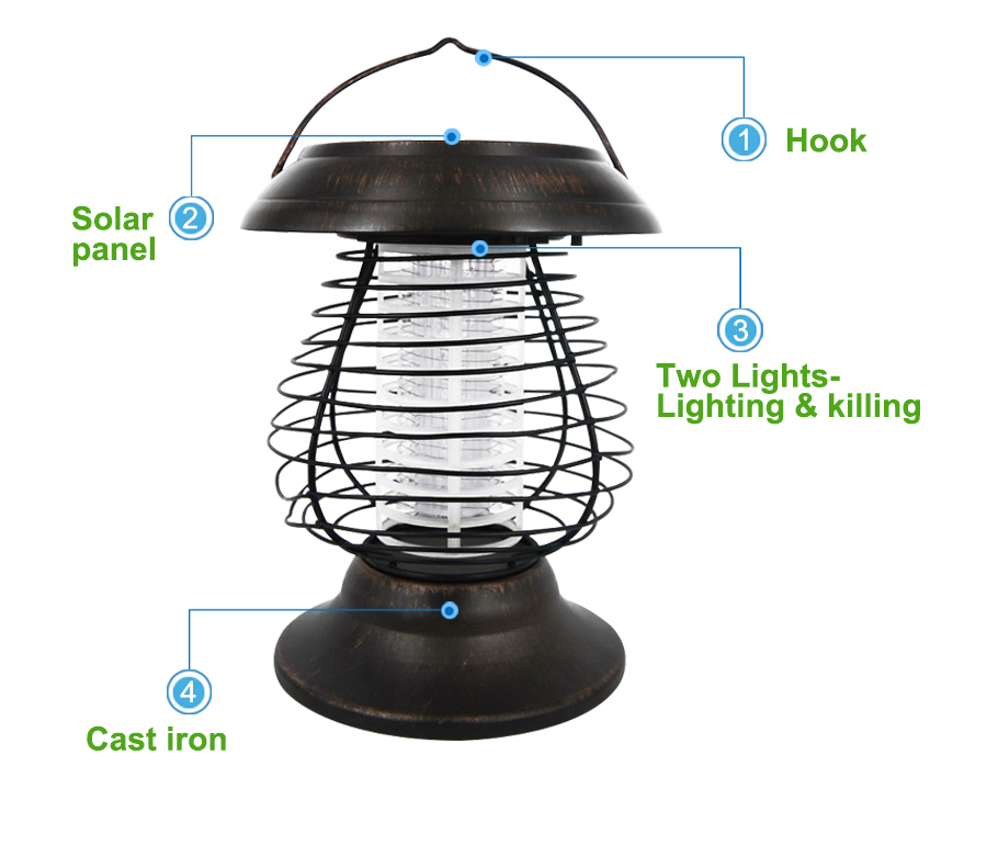 Garden Solar Power Mosquito Killer Lamp