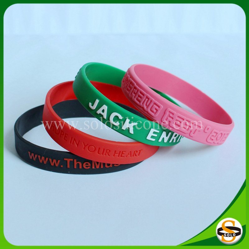 Glow in The Dark Silicon Bracelet with Customized Text