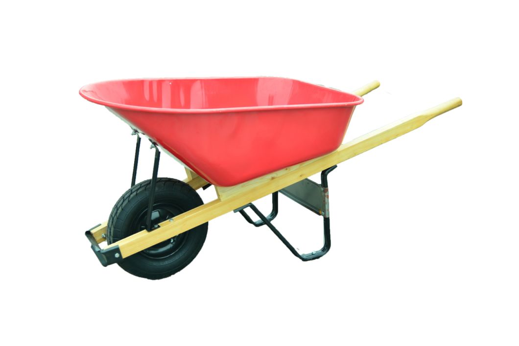 Heavy Capacity Wooden Suqare Handle America Wheelbarrow