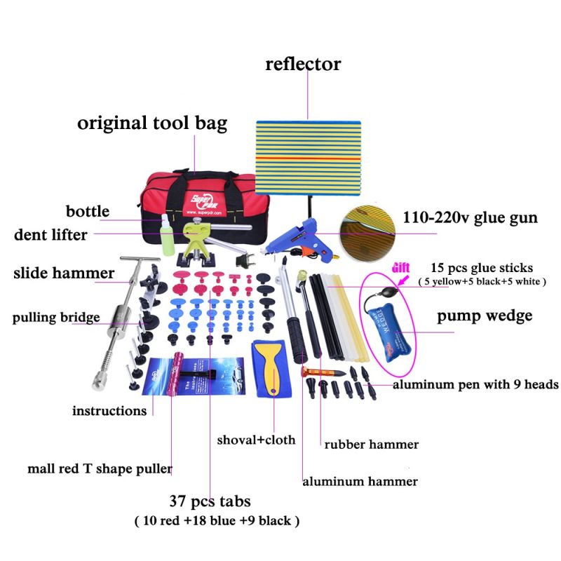 Pdr Tools Dent Removal Set Car Body Repair Kit