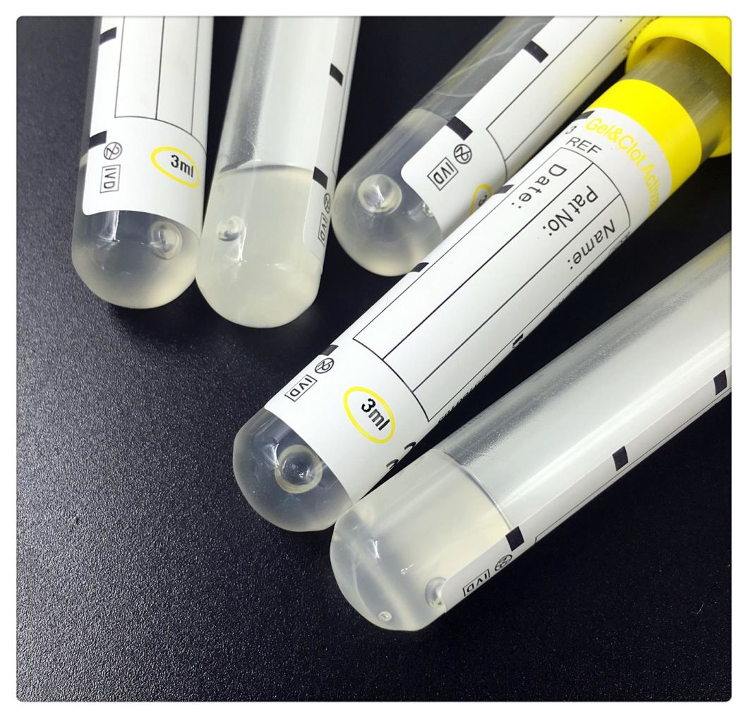 Ce Approved Gel and Clot Activator Vacuum Blood Collection Tube with Yellow Top