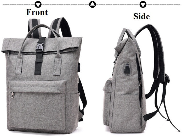 High Quality Grey Computer Backpack Bag Laptop Backpack Shoulder School Backpack Bag Low Price Wholesale