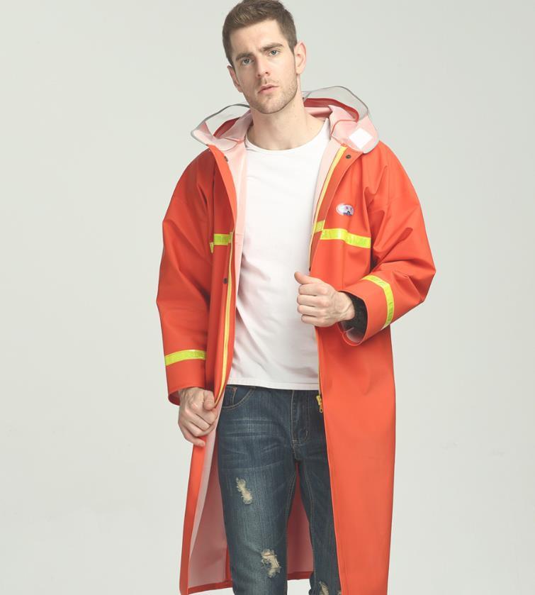 High Visibility Reflective Safety PVC Polyester PVC Raincoat