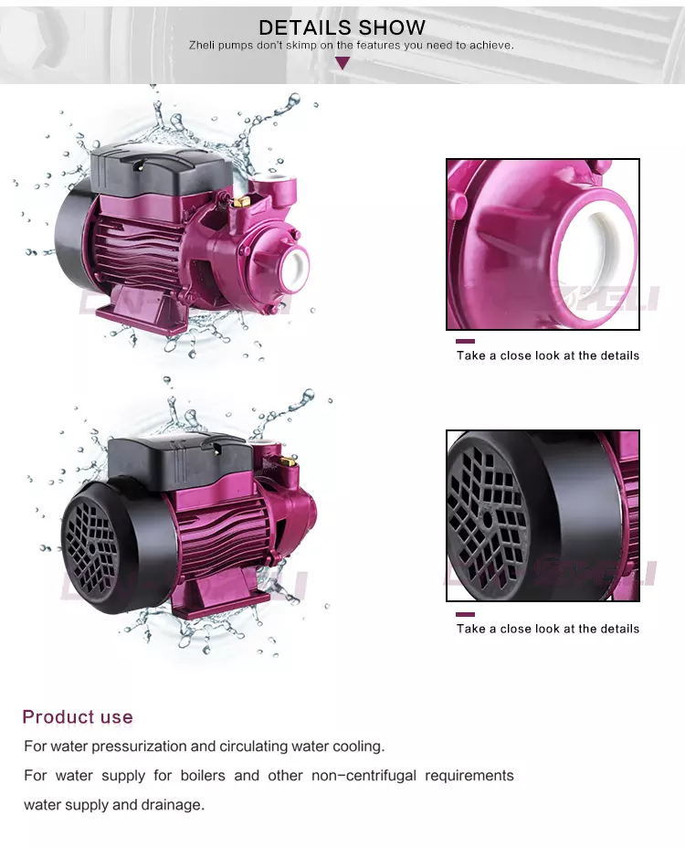 Chinese Manufacturers Reciprocating Peripheral Whirlpool Recycle Diuturnal Qb60 Water Pump