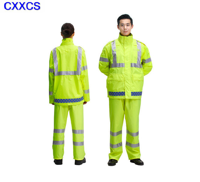 Police Reflective Raincoat