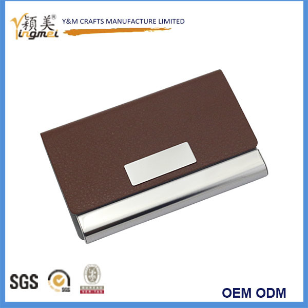 Hot Sale Promotion Metal Leather Card Holder Business Card Cases