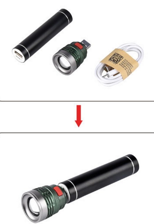 Multi Function USB Rechargeable Head Light Flashlight with Power Bank