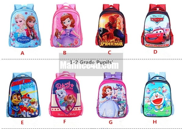 PU Character Children Backpack Cartoon Schoolbag