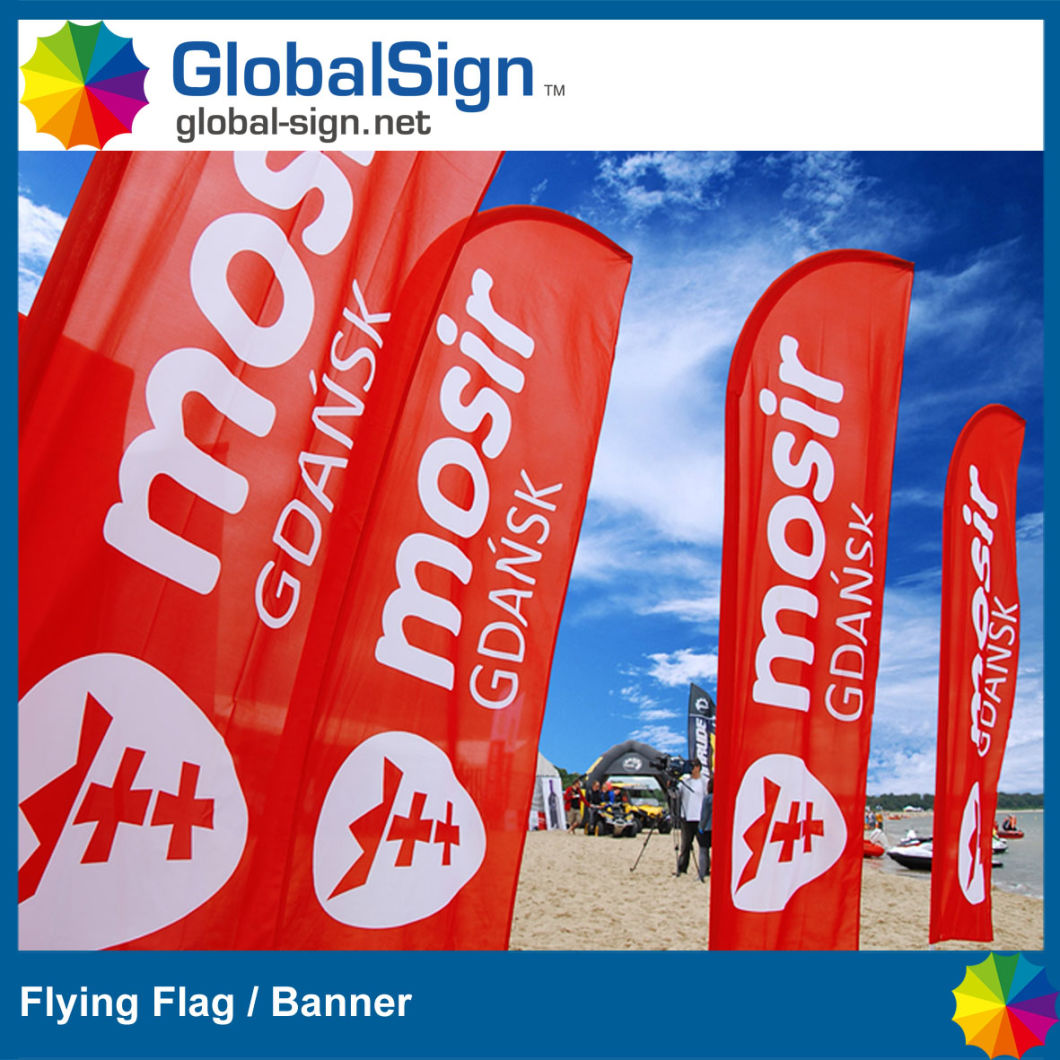 China Manufacturer High Quality Custom Printed Full Color Feather Flags Blade Banners