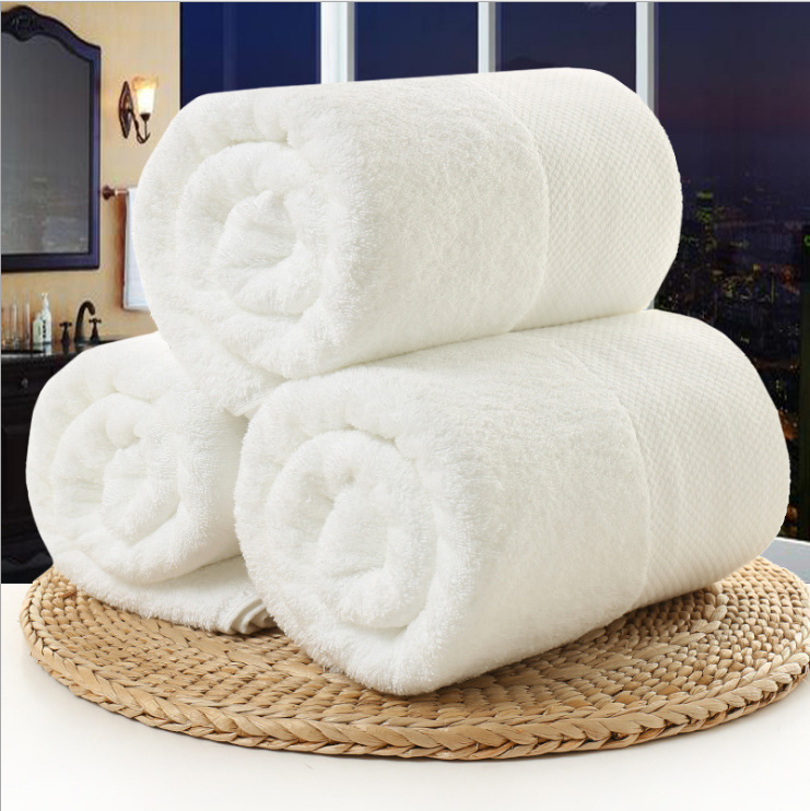 Wholesale 100% White Cotton Hotel Terry Bath Towel