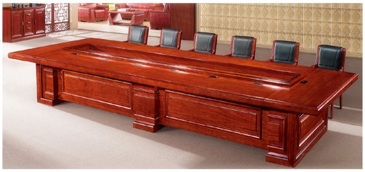 High Quality Large Office Conference Desk in Wood Veneer Design for Sale