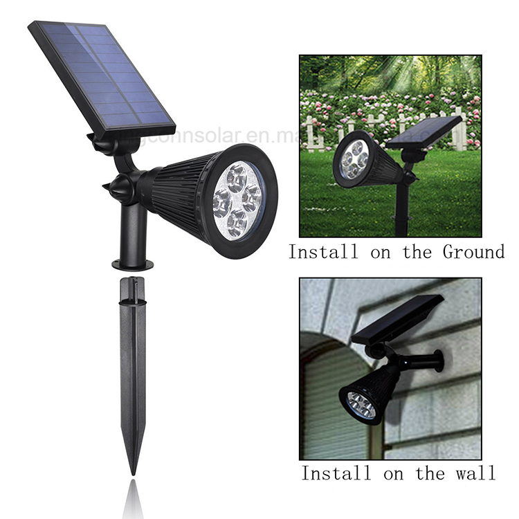 Â  2018 Hot Selling Solar LED Power Outdoor Spotlight for Solar Garden Lawn Lamp Landscape Light