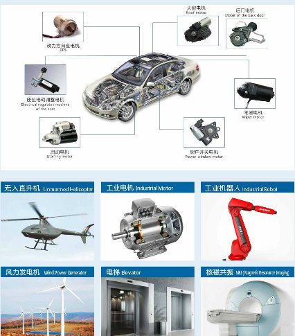 Strong Rare Earth Permanent Generator Neodymium Sintered Arc Segment Motor Rotor Magnet, Servo DC Motor Magnet