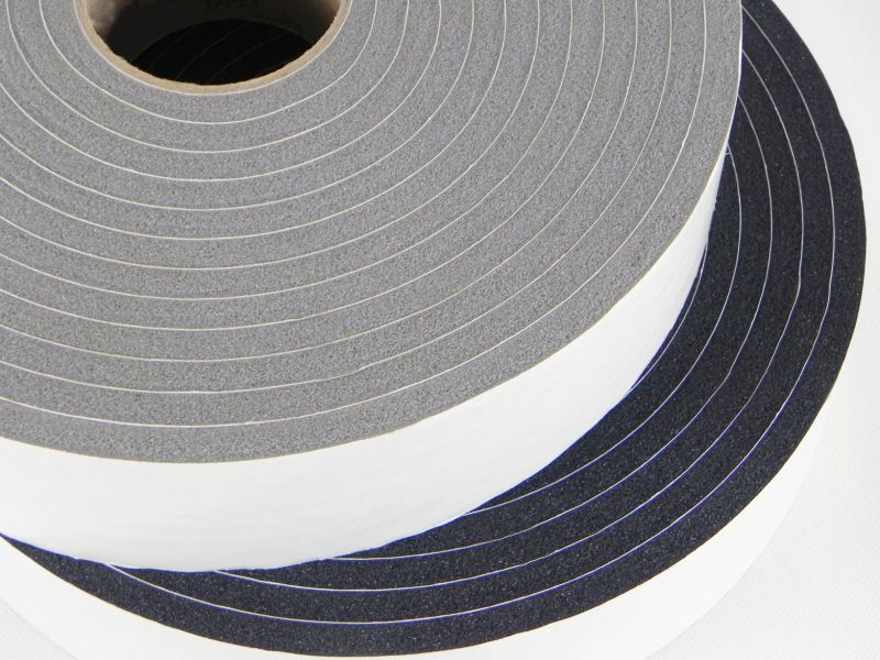 Black Color Fire Resistance One Side Adhesive PVC Foam Tape