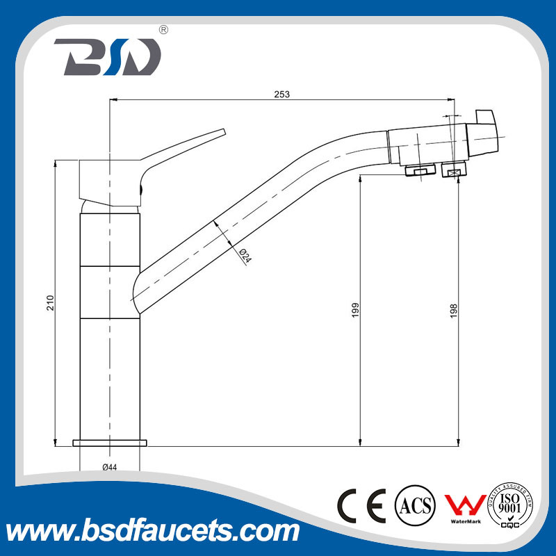 Granite Marble Finish 3 Ways Filter Water Drinking Kitchen Faucet