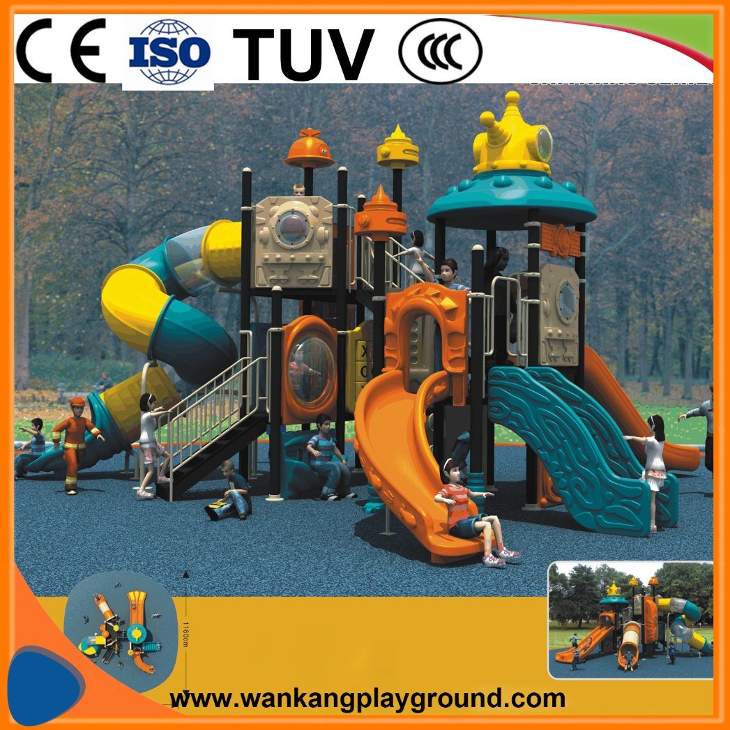 Luxury Outdoor Playground Kids Plastic Space Slide (WK-A180528)