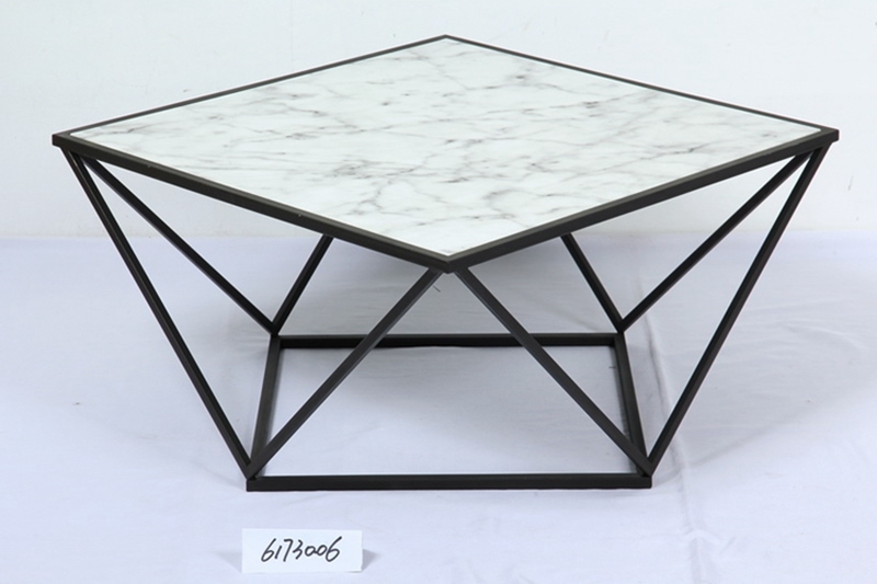 White Modern Marble Top Coffee Table