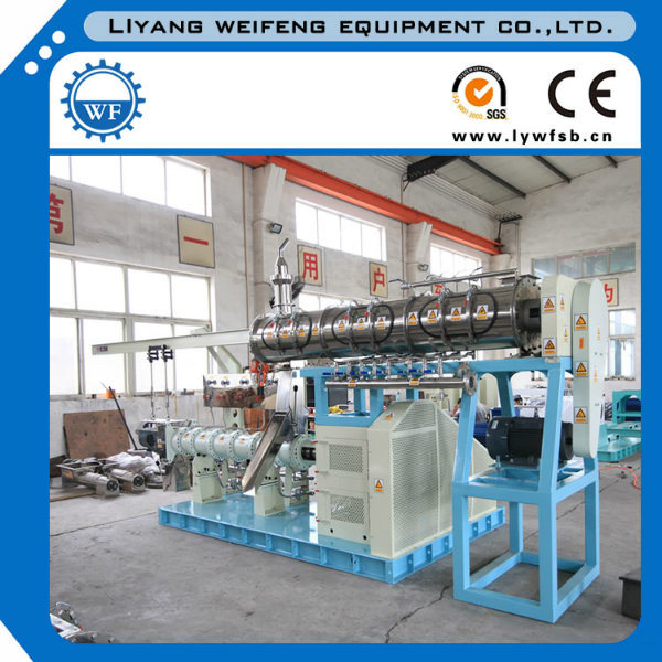 Twin Screw Wet Steam Fish Feed Mill Extruder, Bulking Machine