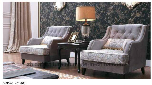 American Style Living Room Fabric Sofa Set (S6957)