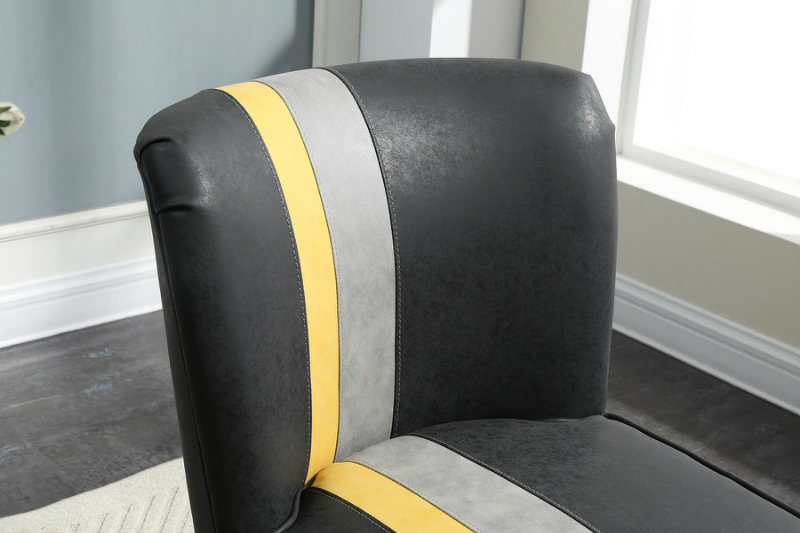 Modern Fabric Black Dining Coffee Chair