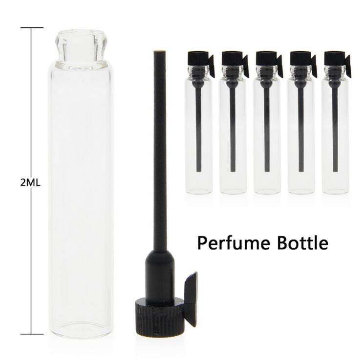 Mini Glass Perfume Small Sample Vials Perfume Bottle 2ml Empty Laboratory Liquid Fragrance Test Tube Trial Bottle