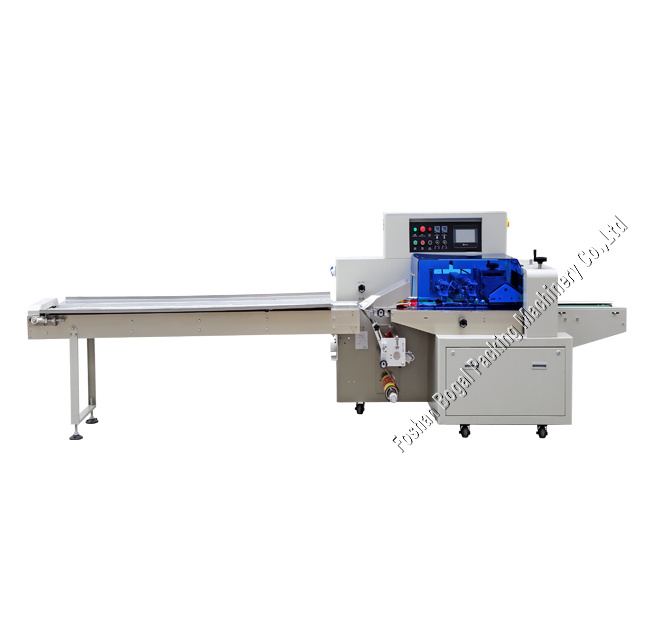 Sami-Automatic Snacks Packing Machine, Nitrogen Air Filling Cake Wrapping Machinery
