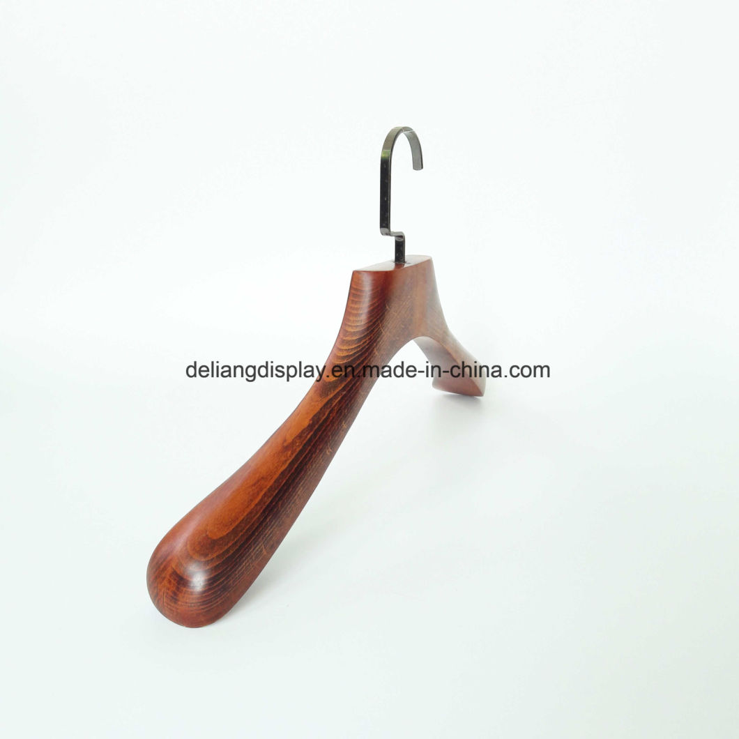 Big Shoulder Head Suit Wood Hanger for Man