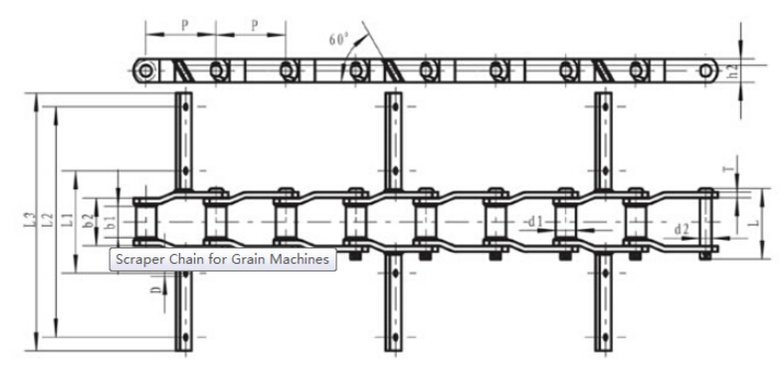 Drag Industrial Standard Roller Narrow Series Welded Steel Transmission Chain