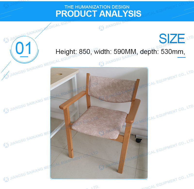 Ske053-S Hospital Furniture Simple Guest Wooden Chair