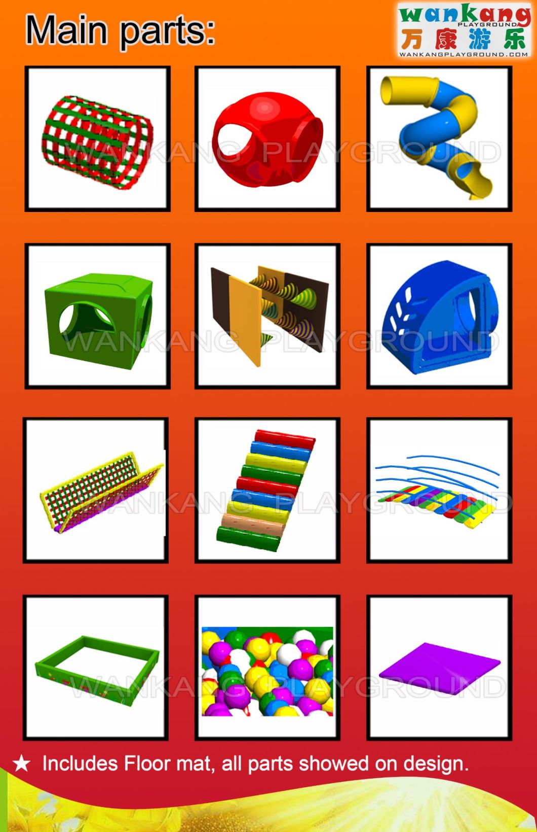 Free Design Indoor Amusement Soft Kids Playground Equipment (WK-G180418)