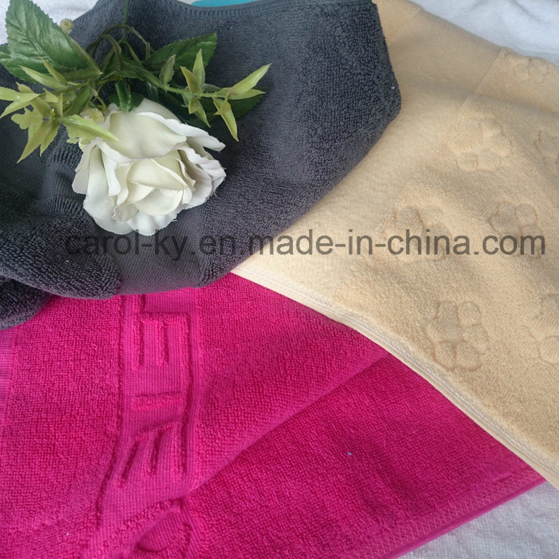 Cotton Color Custom Jacquard Woven Embossed Logo Hand Towel